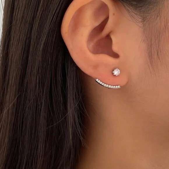 Rhinestone Decor Earring Jackets - Picture 1 of 4